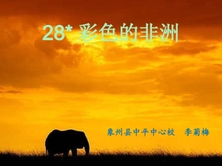 教研课《彩色的非洲》