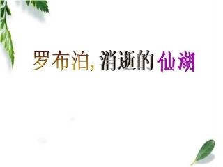 《罗布泊，消逝的仙湖》课件
