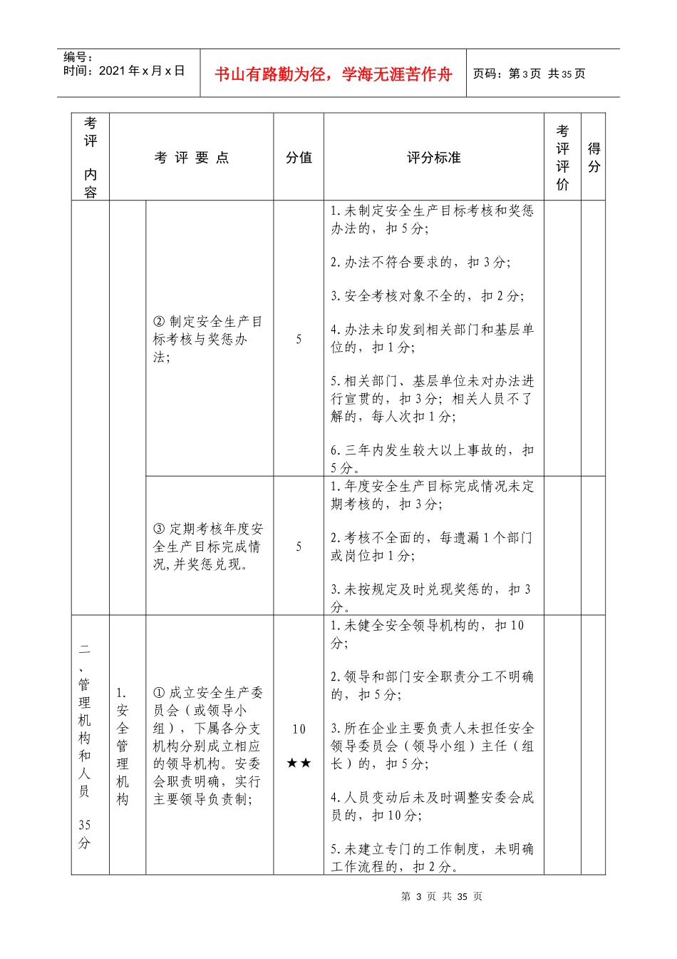 安全生产标准化考评达标细则之道路交通普通货运企业细则_第3页