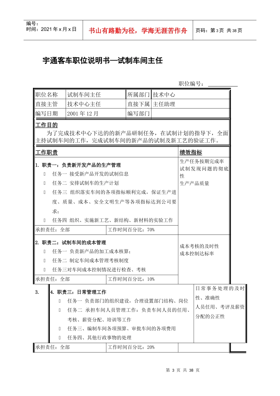 某某客车股份有限公司试制车间职位说明书_第3页