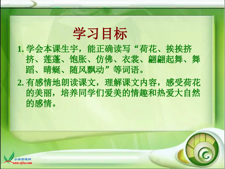 荷花课件(人教版语文三年级下册)_第2页