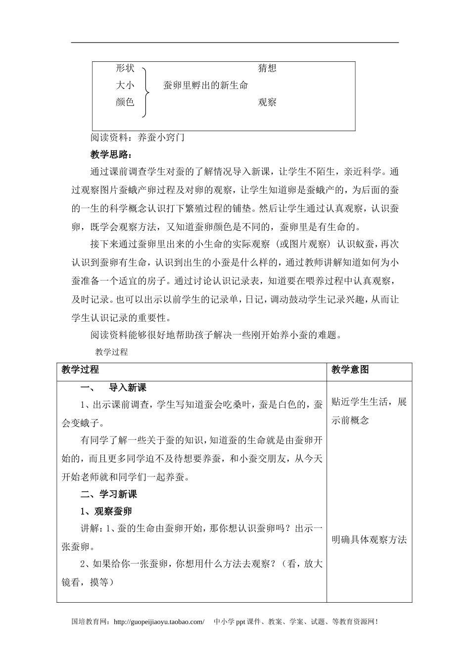 《蚕卵里孵出的新生命》教学设计_第2页