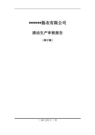 某肠衣有限公司清洁生产审核报告--jiangbing899