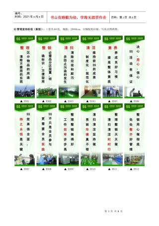 5S管理宣传标语