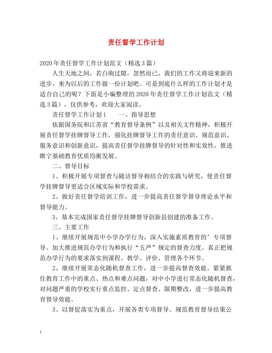 责任督学工作计划 _第1页