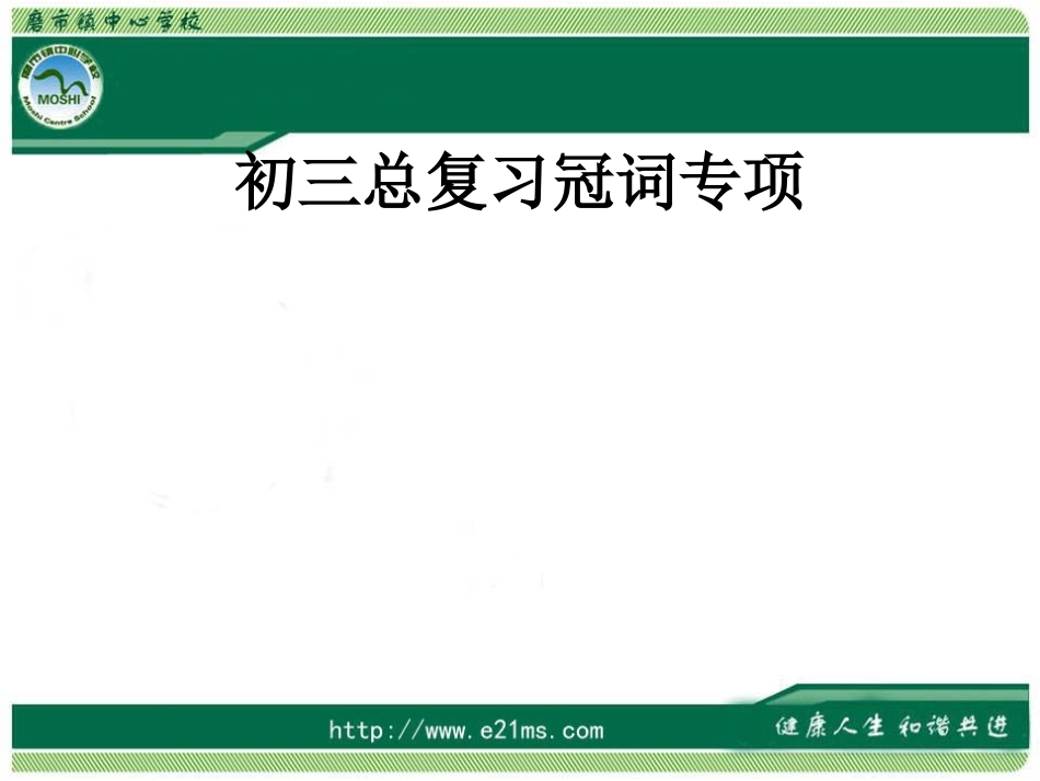 中考复习-冠词_第1页