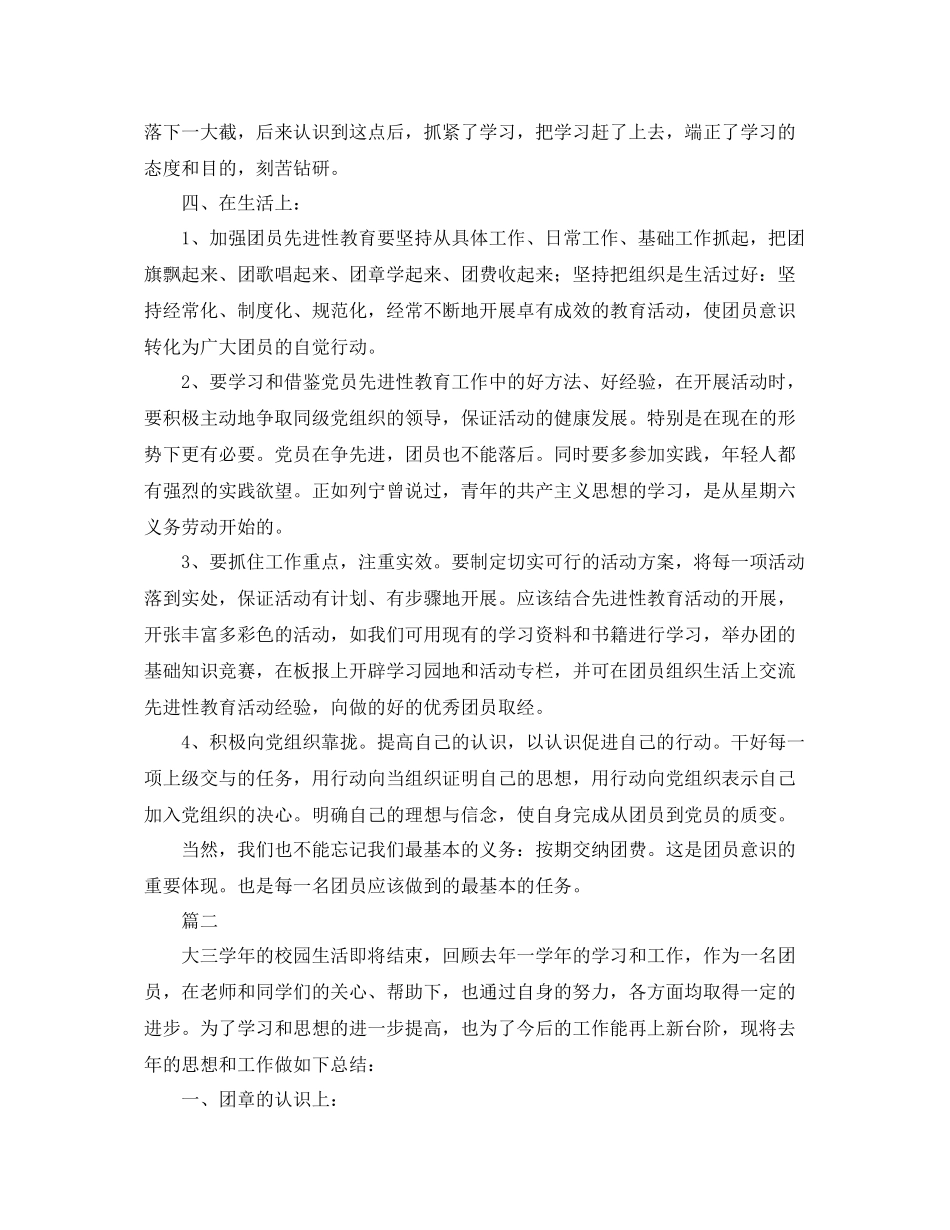 团员个人年度工作总结范文三篇 _第2页