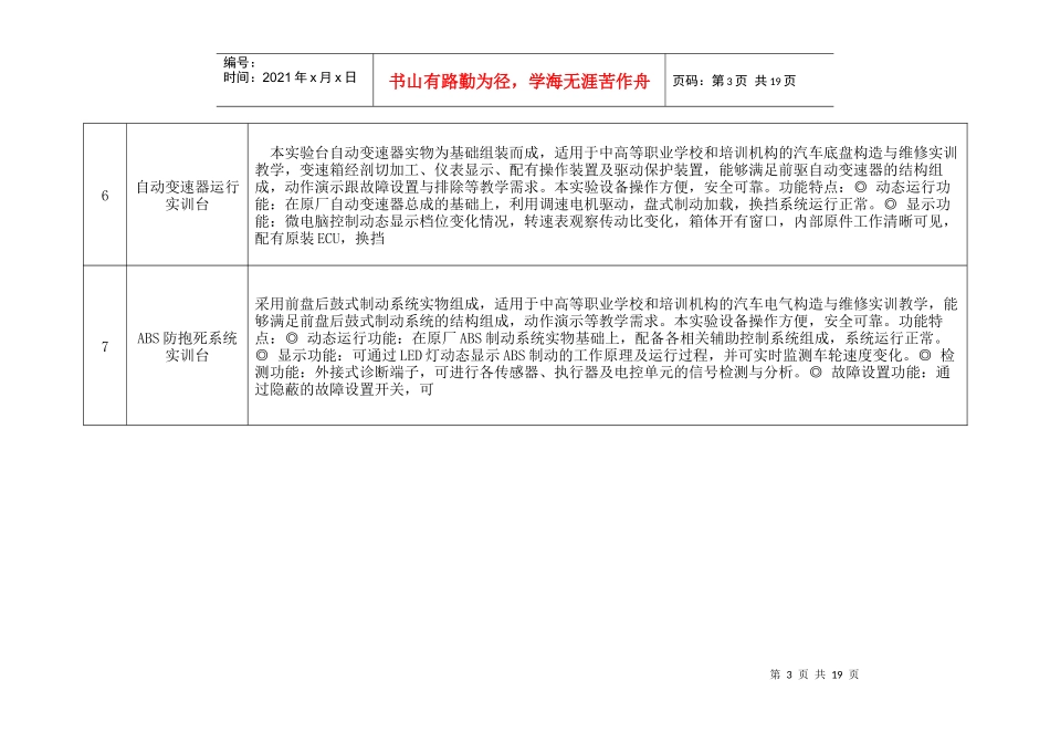 汽车运用与维修设备购置清单及技术参数（附件一）doc-汽_第3页