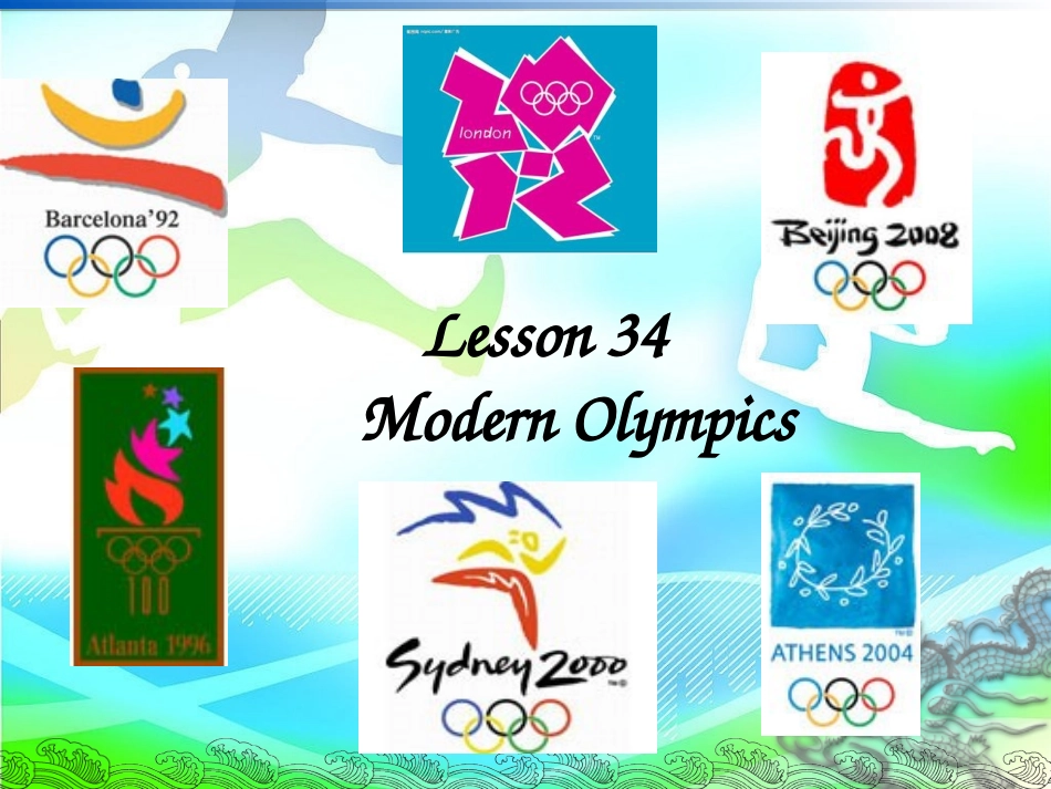 八下六单元Lesson34-Modern-Olympics课课件_第1页