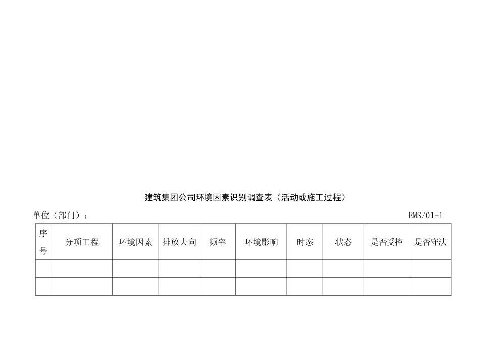 建筑集团公司环境管理作业表格_第2页