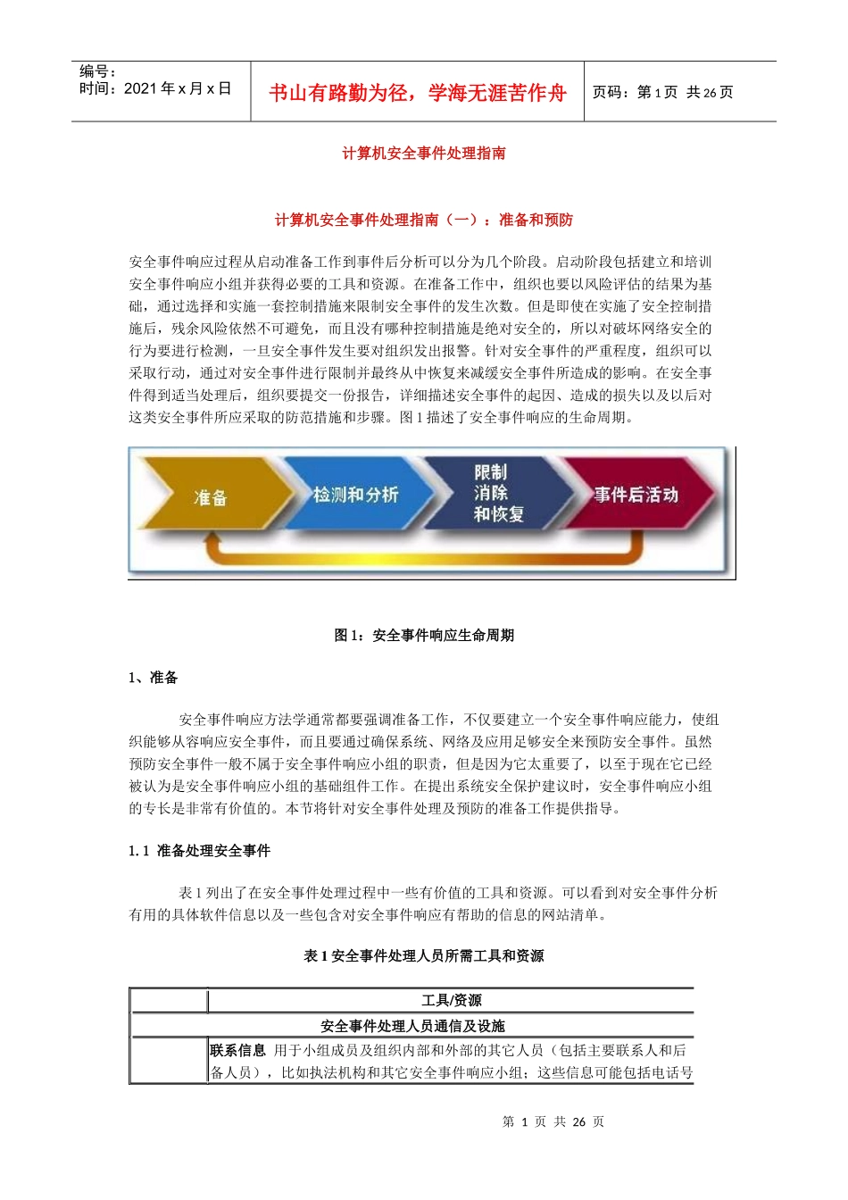 计算机安全事件处理指南_第1页