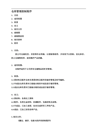 仓库管理控制程序(1)