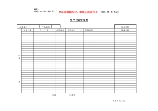 生产过程管理表