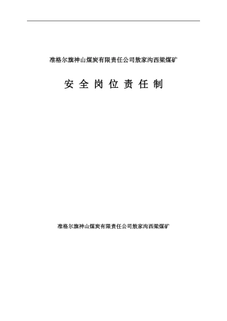 各岗位安全生产责任制（DOC76页）