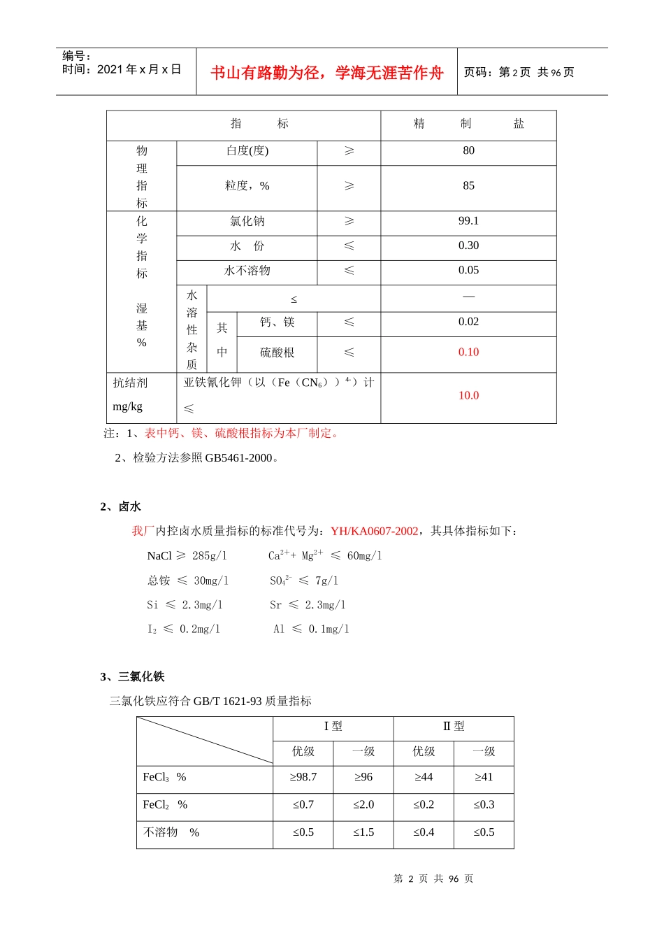 盐水车间岗位操作法最新810_第2页