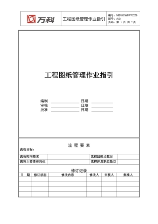 NBVK-WI-PR029工程图纸管理作业指引