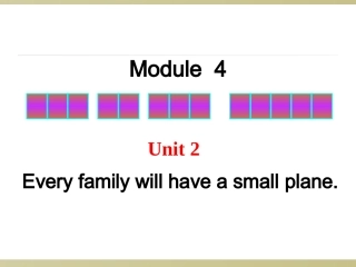 外研七年级下册Module_4_Life_in_the_future_Unit_2_Every_family_will_have_a_small_plane