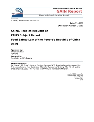 中华人民共和国食品安全法_英文版