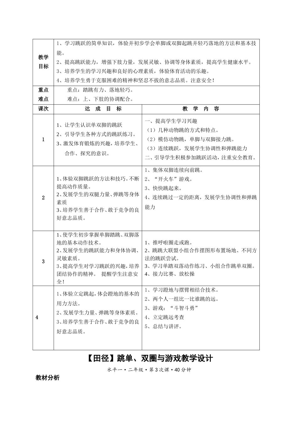 跳跃单元计划和教案（联丰小学）_第3页