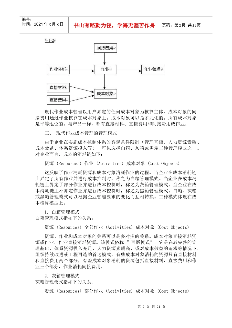 CSO2000成本管理体系下的作业成本管理_第2页