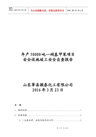安全设施自查报告