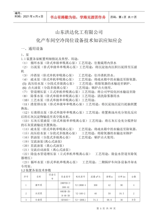 锅炉车间岗位设备操作应知应会总汇