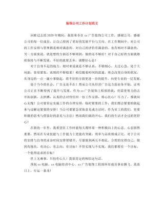 装饰公司工作计划范文 