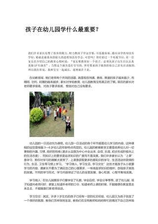 孩子在幼儿园学什么最重要 (2)