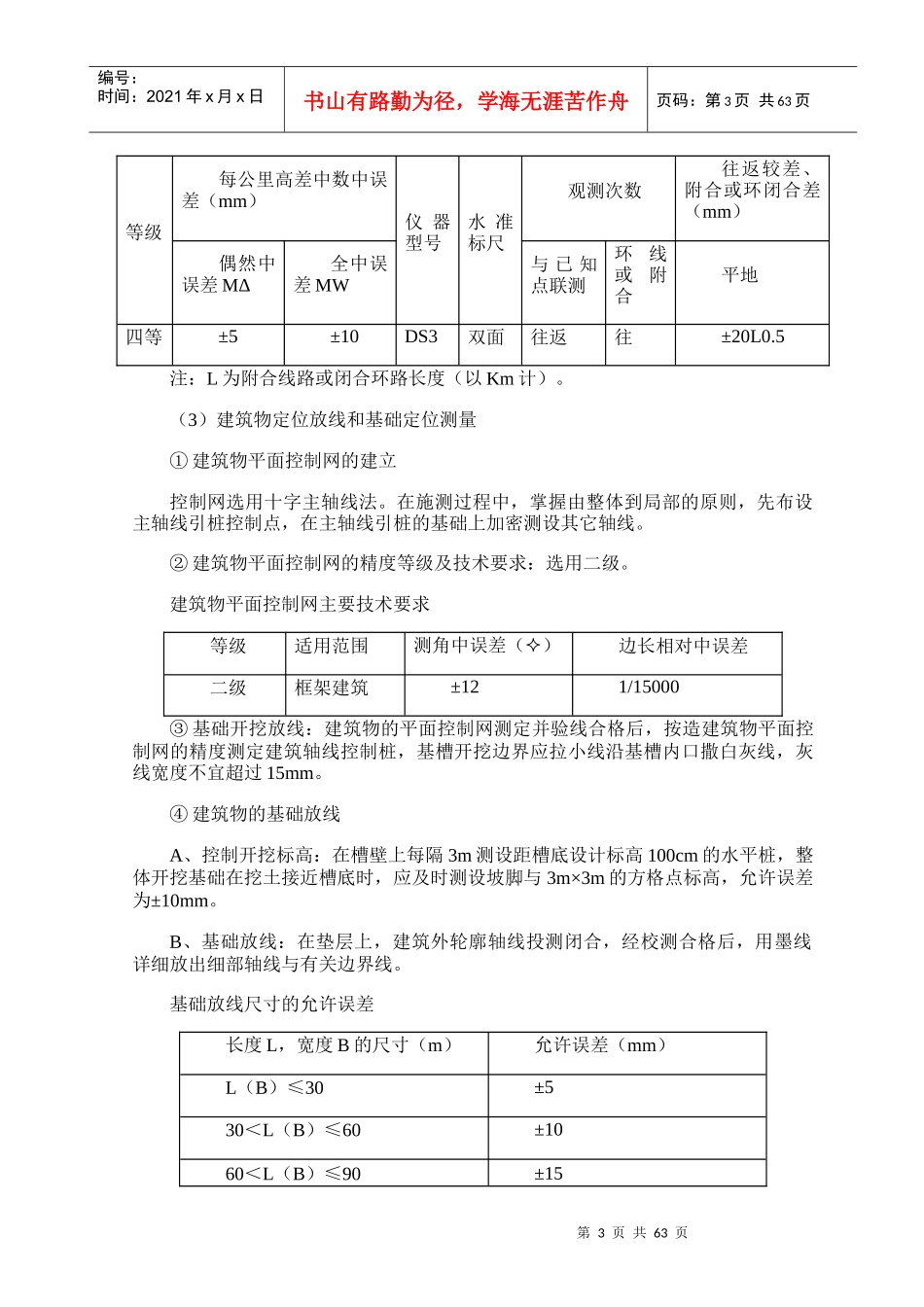 土建主要分部分项工程施工方案和技术措施_第3页