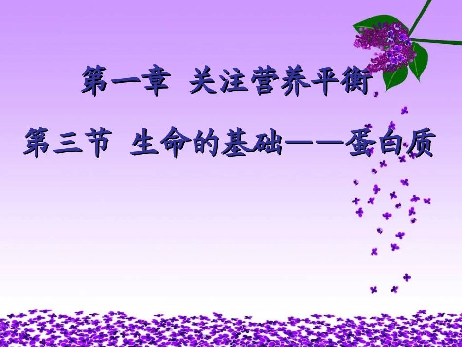 生命的基础—蛋白质_第1页
