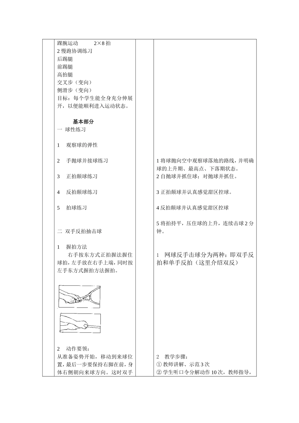 网球反手击球教案_第2页