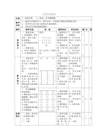 走跑交替游戏：单双脚跳圈