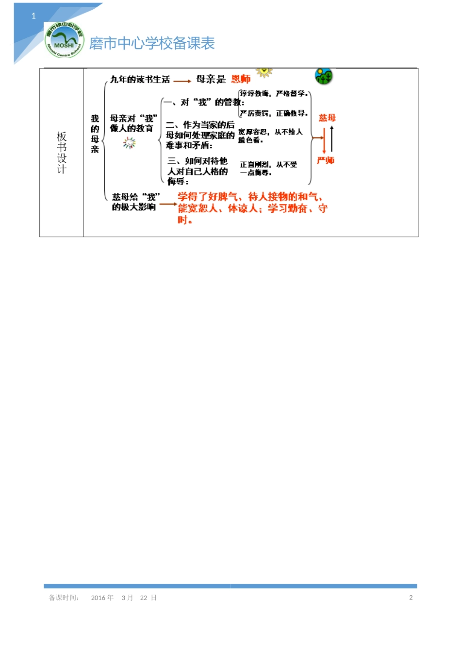 我的母亲教案_第2页
