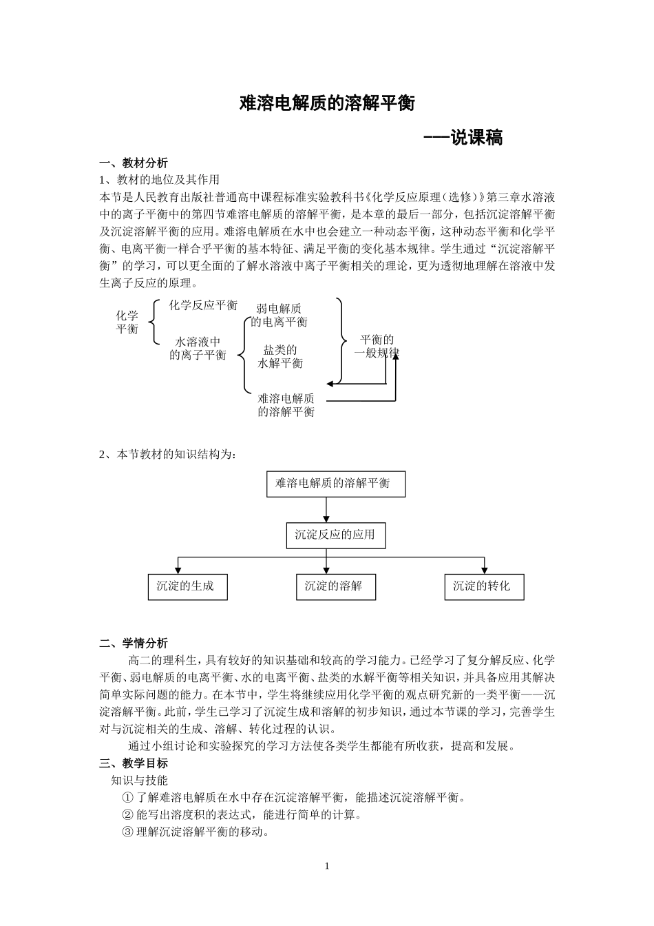难溶电解质的溶解平衡_第1页