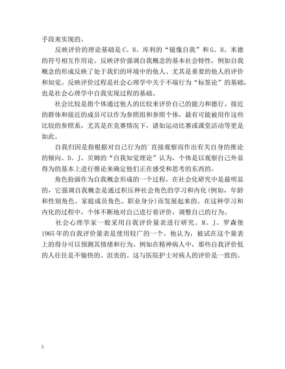 自我评价定义 _第2页