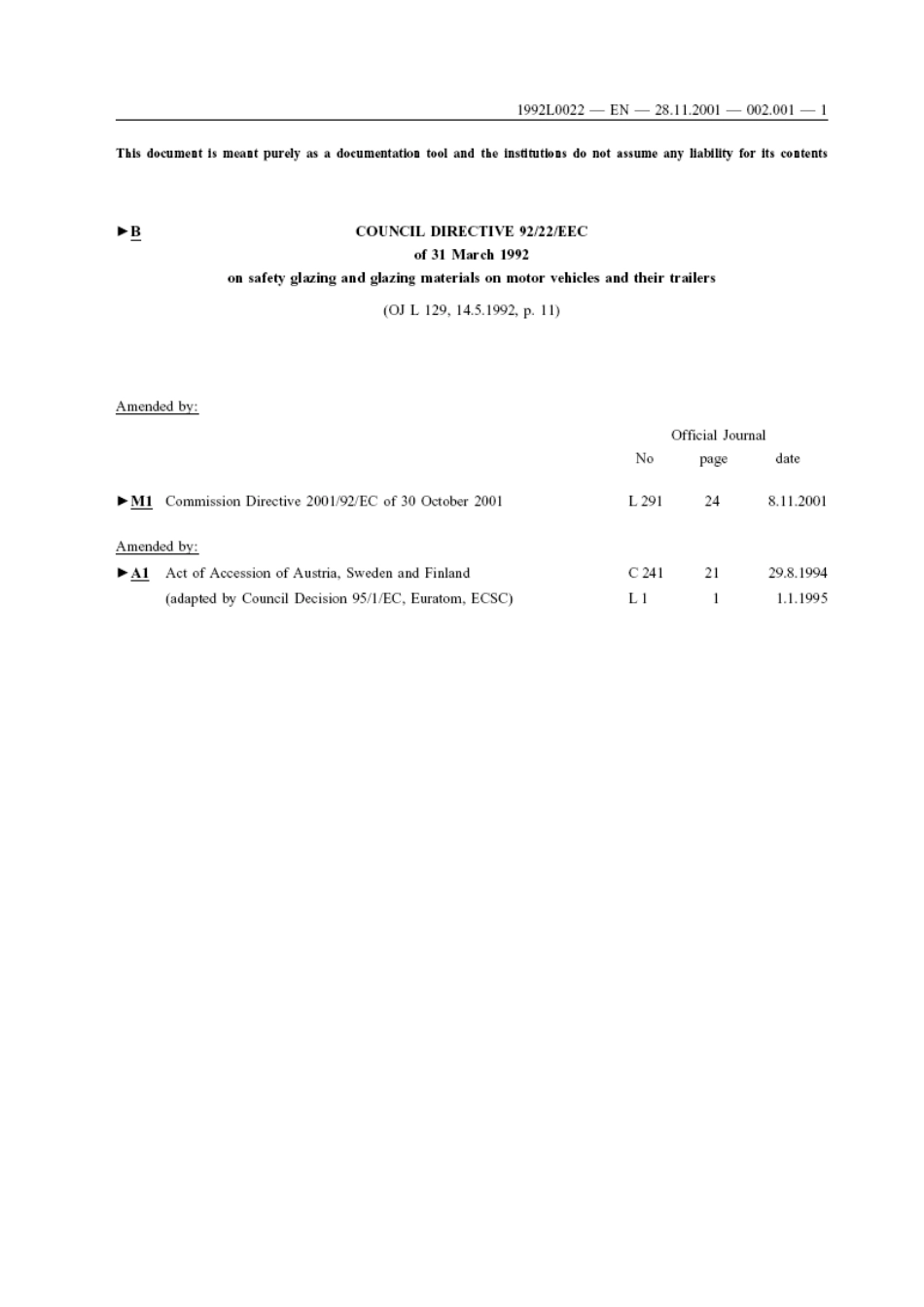 有关汽车及其挂车的安全玻璃以及玻璃材料( 92-22-EEC)_第3页