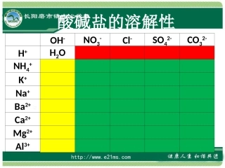 -酸碱盐的溶解性离子共存