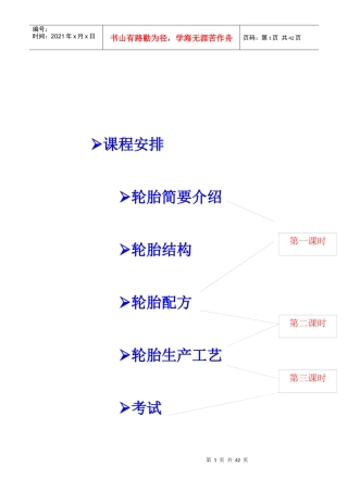 轮胎知识(轮胎结构、配方、生产工艺)