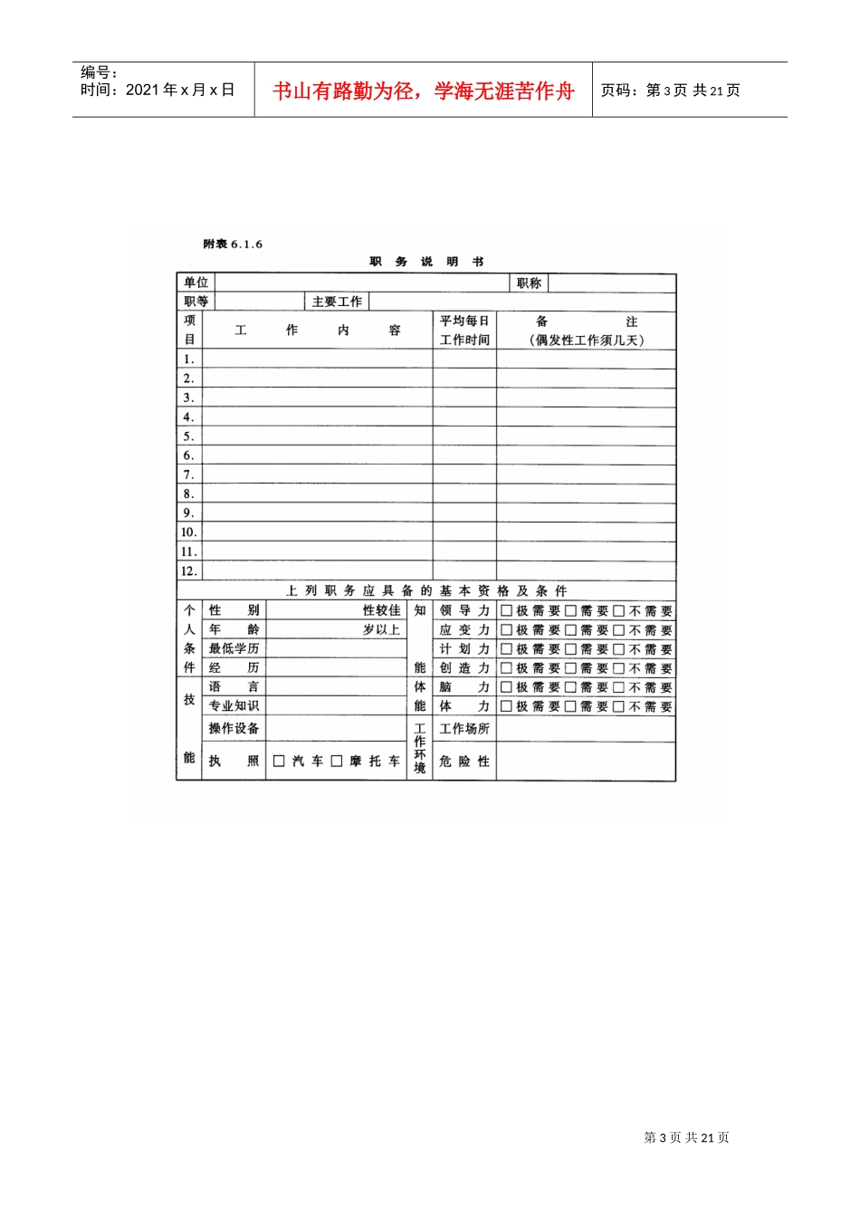 人事作业程序与管理附表_第3页
