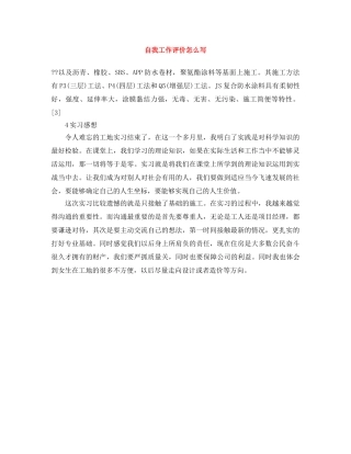 自我工作评价怎么写 
