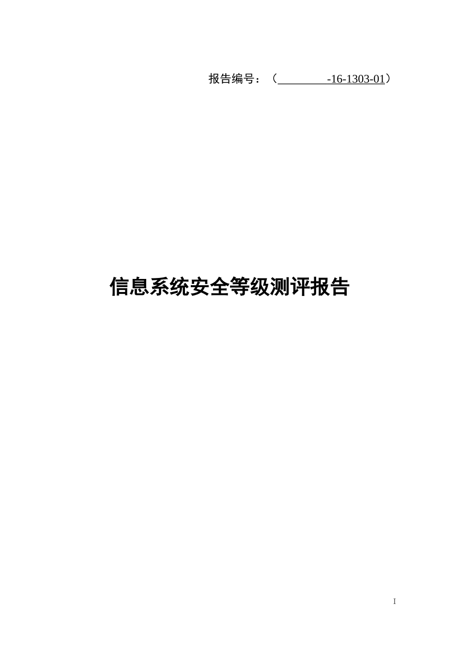 信息系统安全等级保护测评报告(DOC111页)_第1页