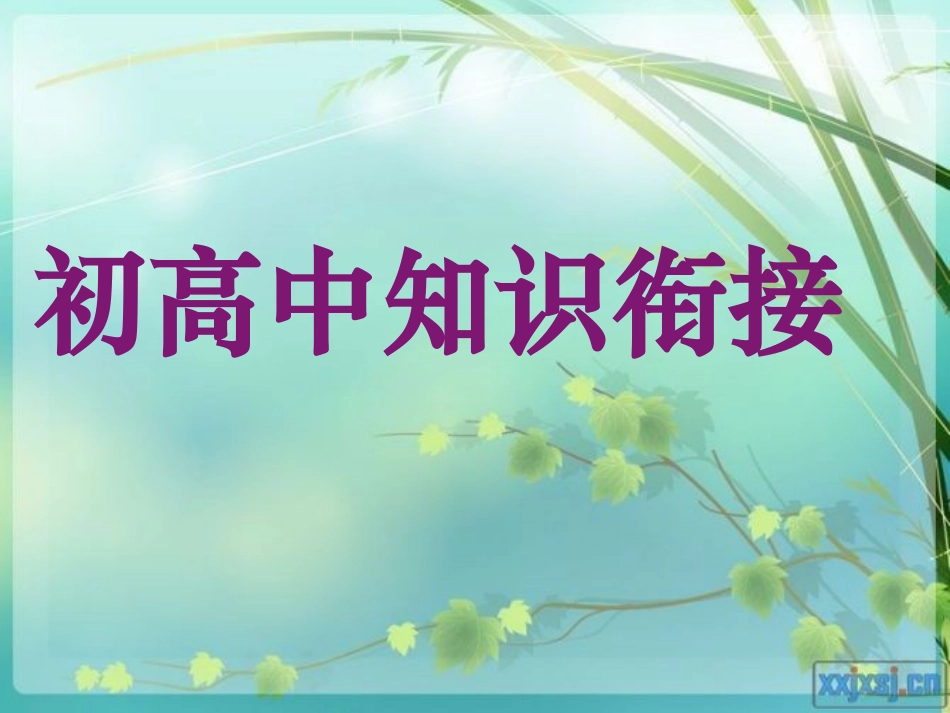 初中高中知识衔接_第1页