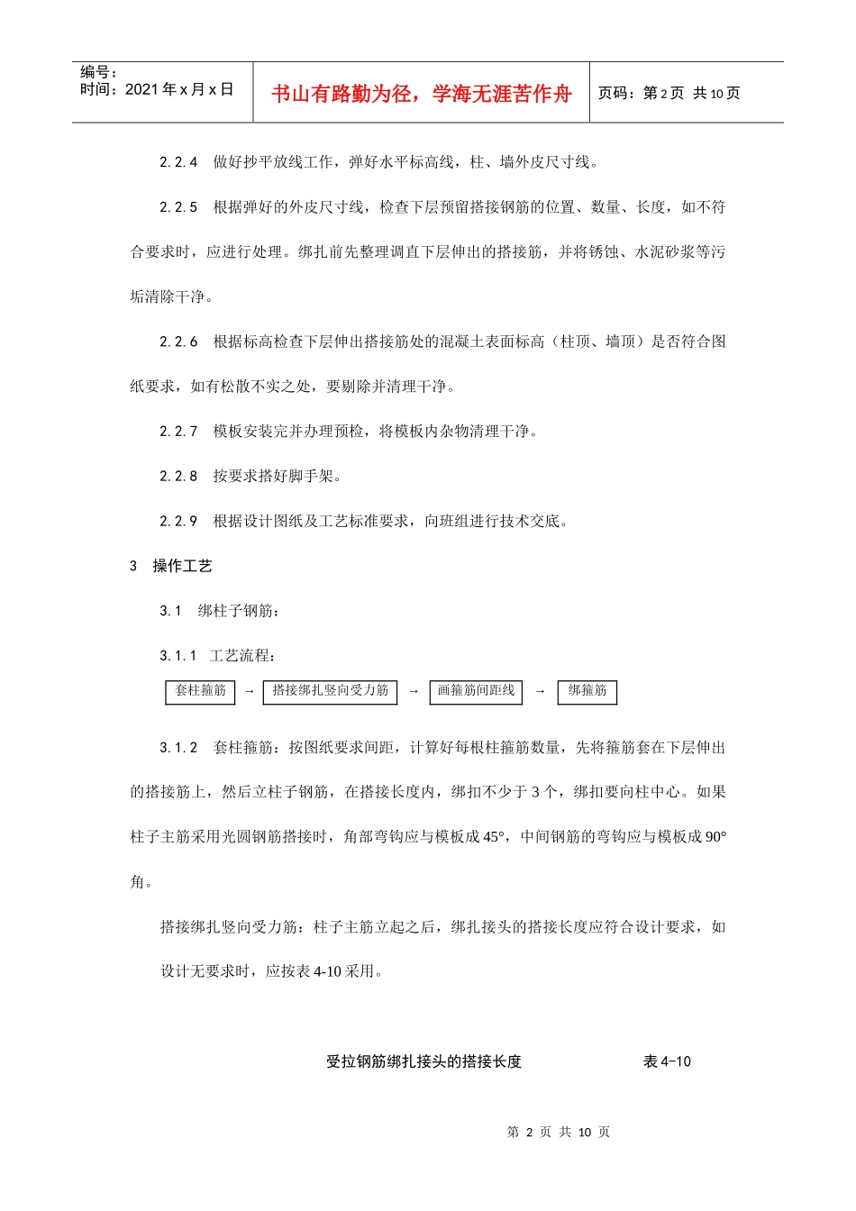 钢筋绑扎操作工艺规范_第2页
