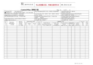 PPAP05控制计划-05031