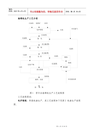 海绵钛生产工艺