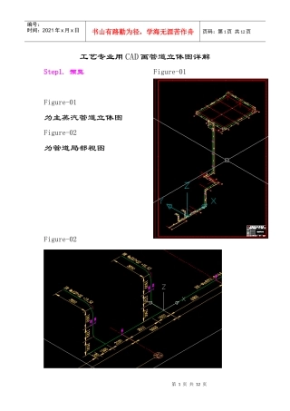 工艺专业用CAD画管道立体图详解