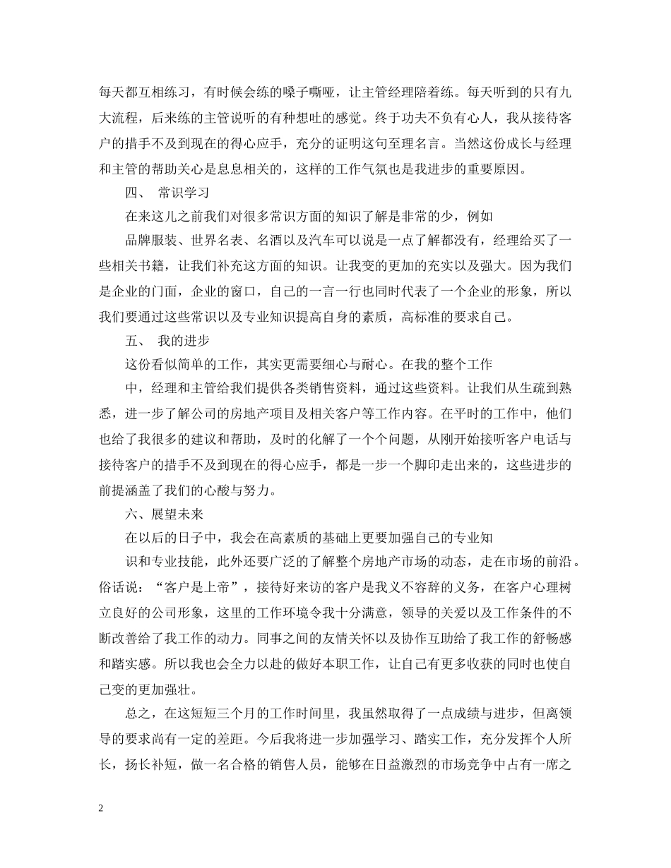 置业顾问年终工作总结 _第2页