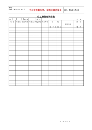 生产计件工资幅度调查表