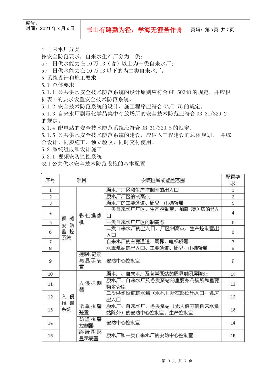 4 重点单位重要部位安全技术防范系统要求第4部分 公共供水_第3页