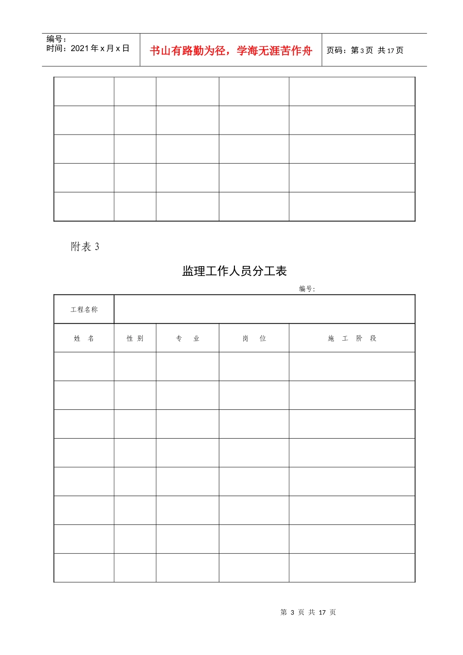 生产管理、施工方案与组织设计表格大全_第3页